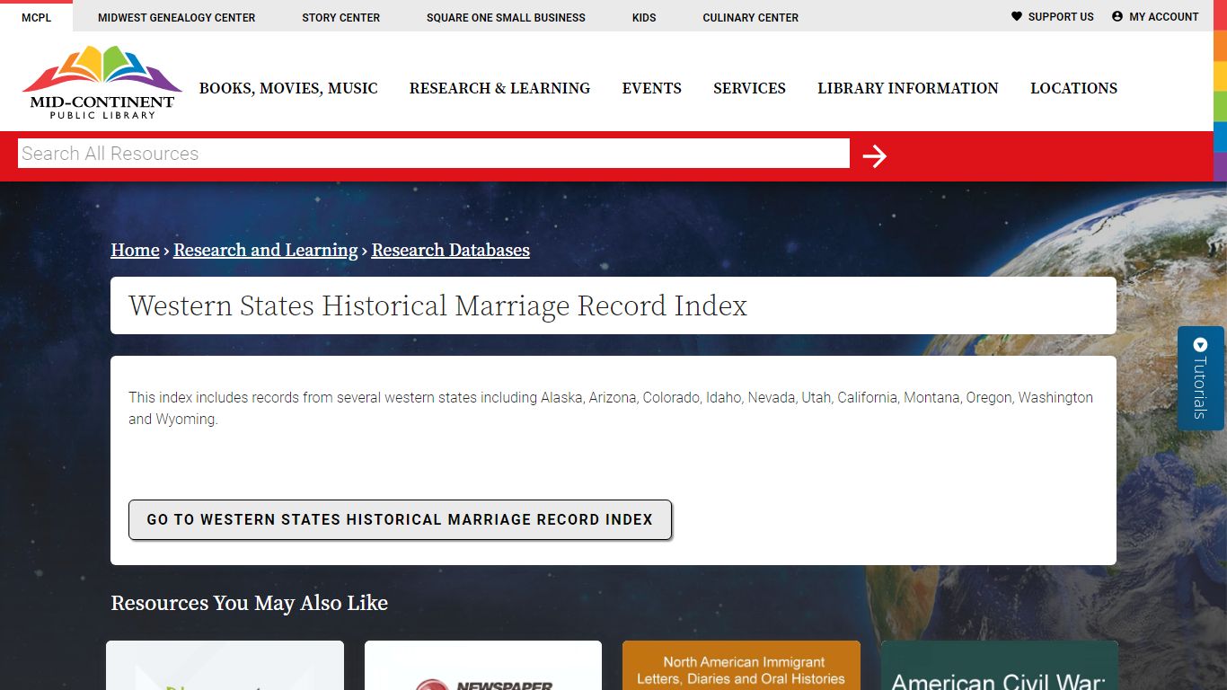 Western States Historical Marriage Record Index
